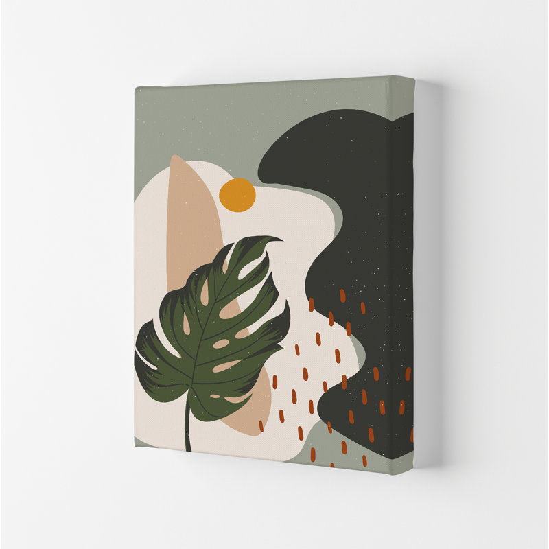 Botanical Abstract 1 Piece Wall Art, 29.7cm H x 21cm W x 4cm D, No Framed