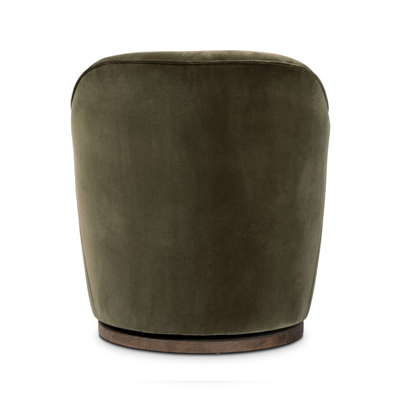 Aurora Wide Swivel Armchair, Surrey Olive Performance Velvet