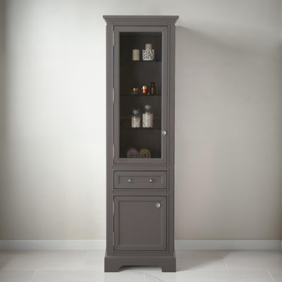 Anchita Solid Wood Frame Linen Cabinet