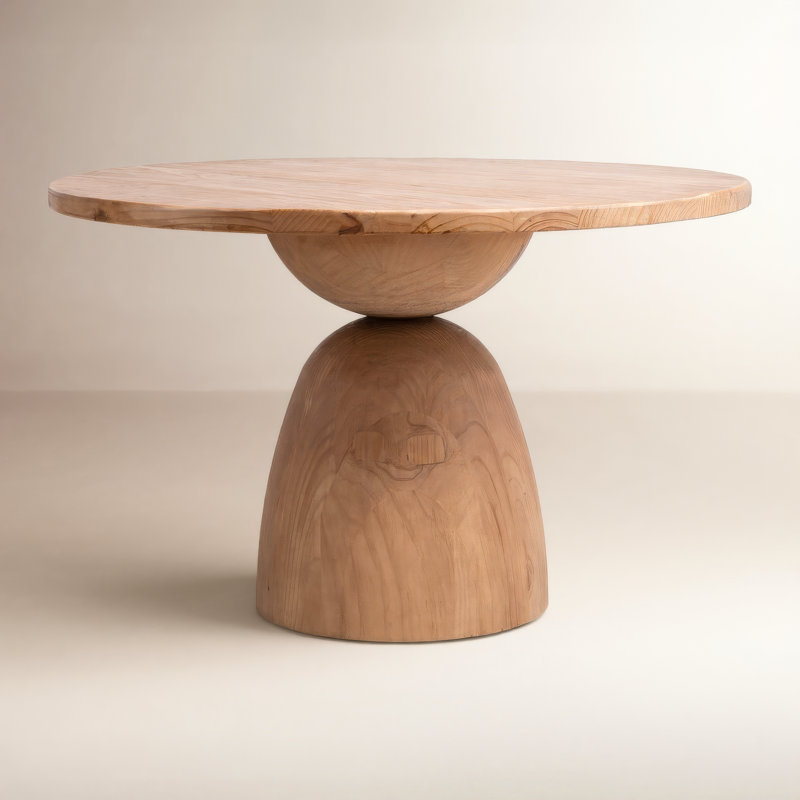 Table de salle à manger Saria, Naturel, H 30 po x L 48 po x l 48 po