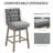 Chewning , 180 Degree Swivel Kitchen Island Stool Dining Room Chairs with Solid Wood Footrests and Button Tufted Design-8998610-64663280-64663282