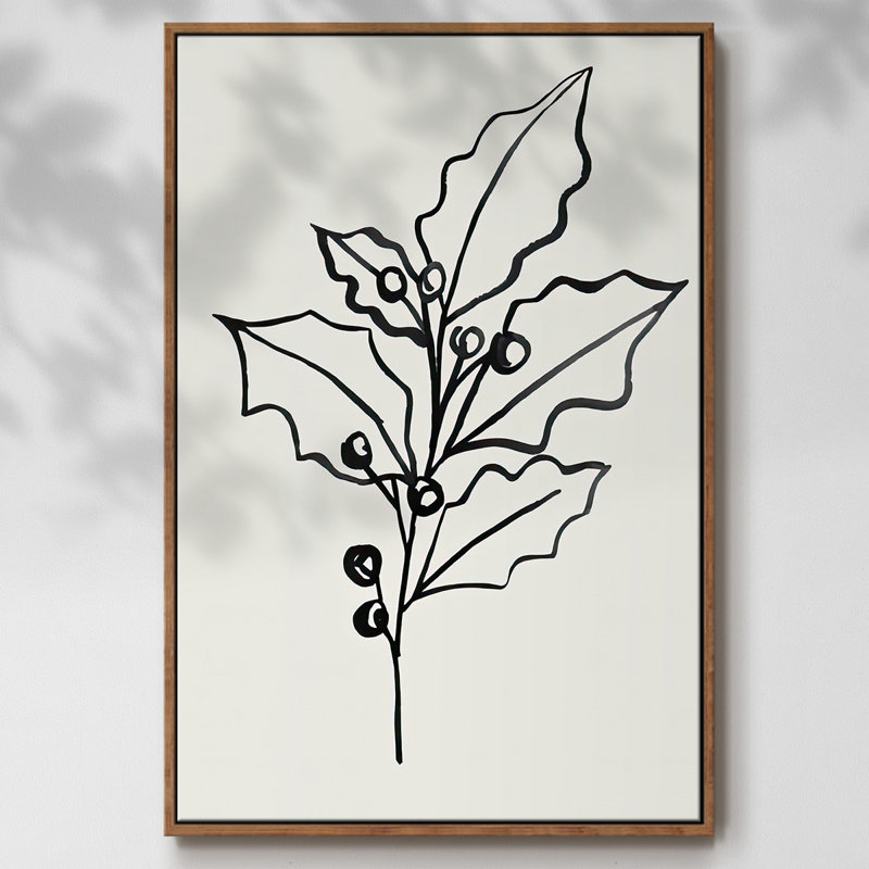 Toile tendue avec châssis Evergreen Ink II, Noyer, H 25 po x l 17 po x P 1,5 po