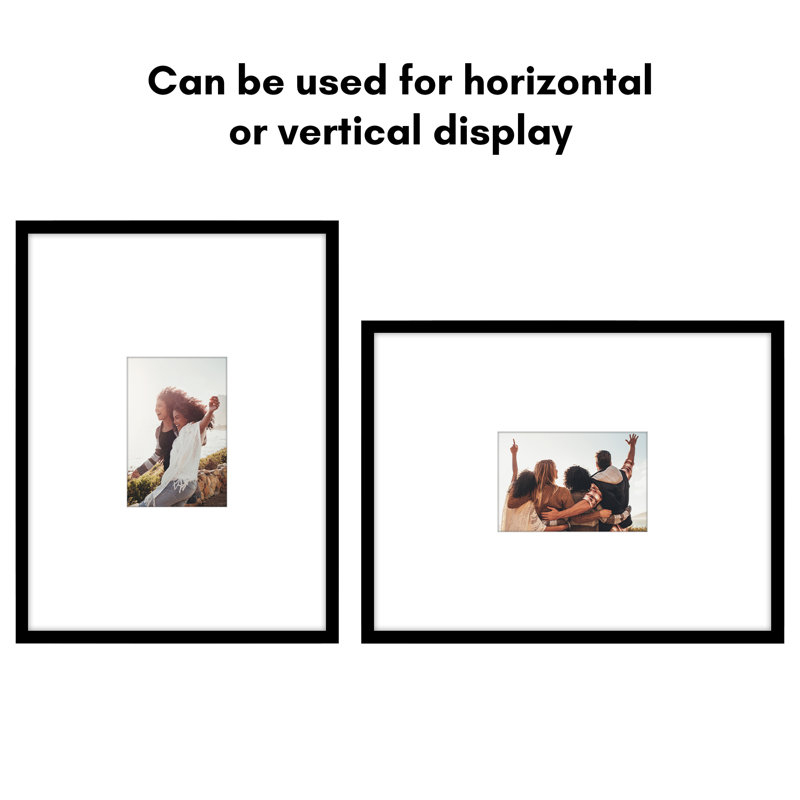 Black 12" x 16" Picture Frame with Oversized Mat