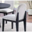 Chaise d'appoint ergonomique en tissu blanc