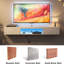 Meuble télé flottant mural avec DEL 16 couleurs, meuble télé moderne de 63 po pour téléviseur de 55 à 65 po-512408859