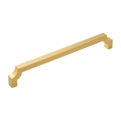 Monarch Collection Appliance Pull - 12" Center to Center Cabinet Pull Brushed Golden Brass - Transitional Hardware for Drawers & Cabinets