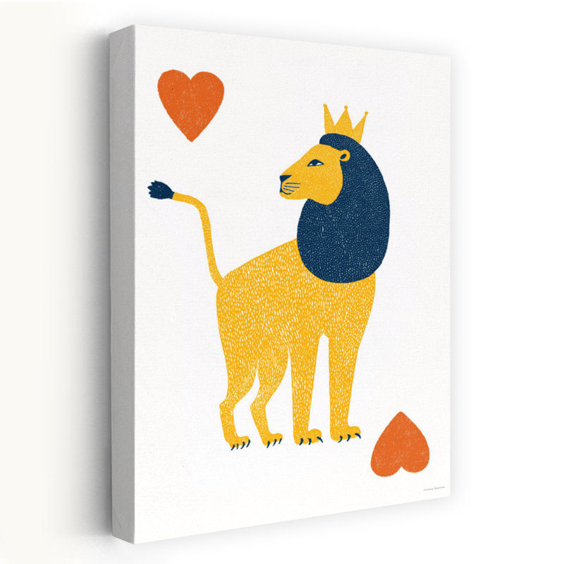 The Lion Card, art contemporain, H 24 po x l 16 po
