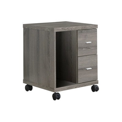 Office, File Cabinet, Printer Cart, Rolling File Cabinet, Mobile, Storage, Work, Brown Laminate, Contemporary, Modern