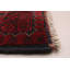 Tapis rouge en laine noué à la main de conception unique 6 pi 7 po x 9 pi 9 po New Age