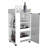Baltimore Bar Cart With Casters, Glass Door And 2-Side Shelf-1912873991