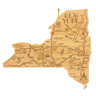 Planche à découper et servir en bambou Destination New York