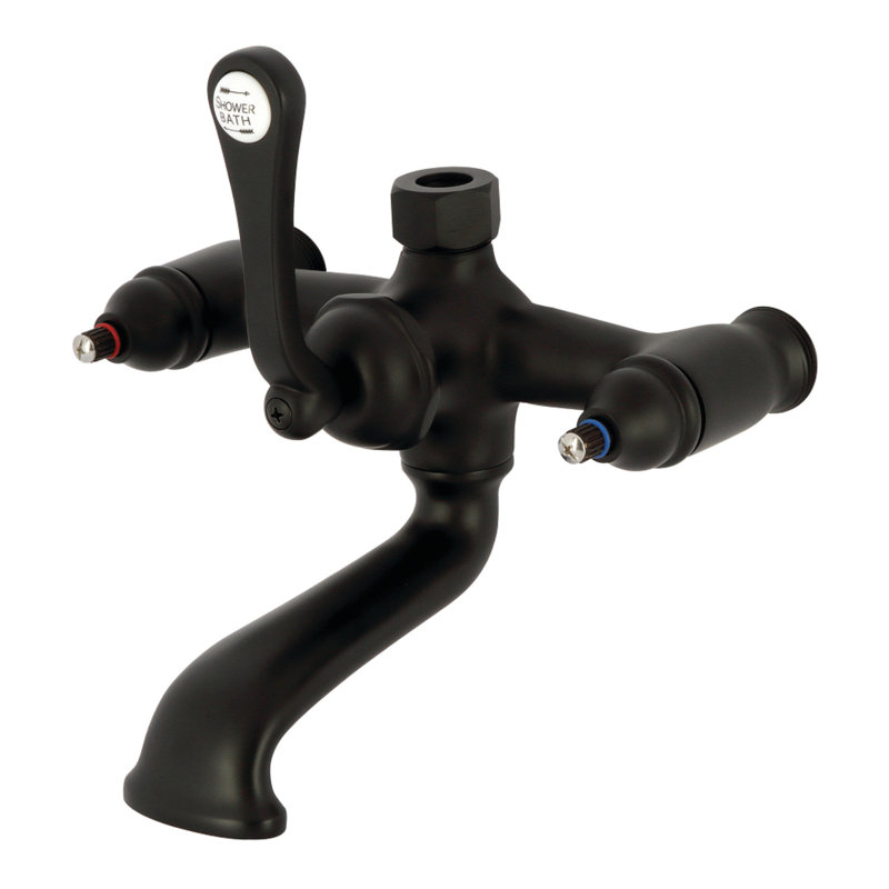 Corps de robinet de baignoire Kingston Vintage, Noir mat