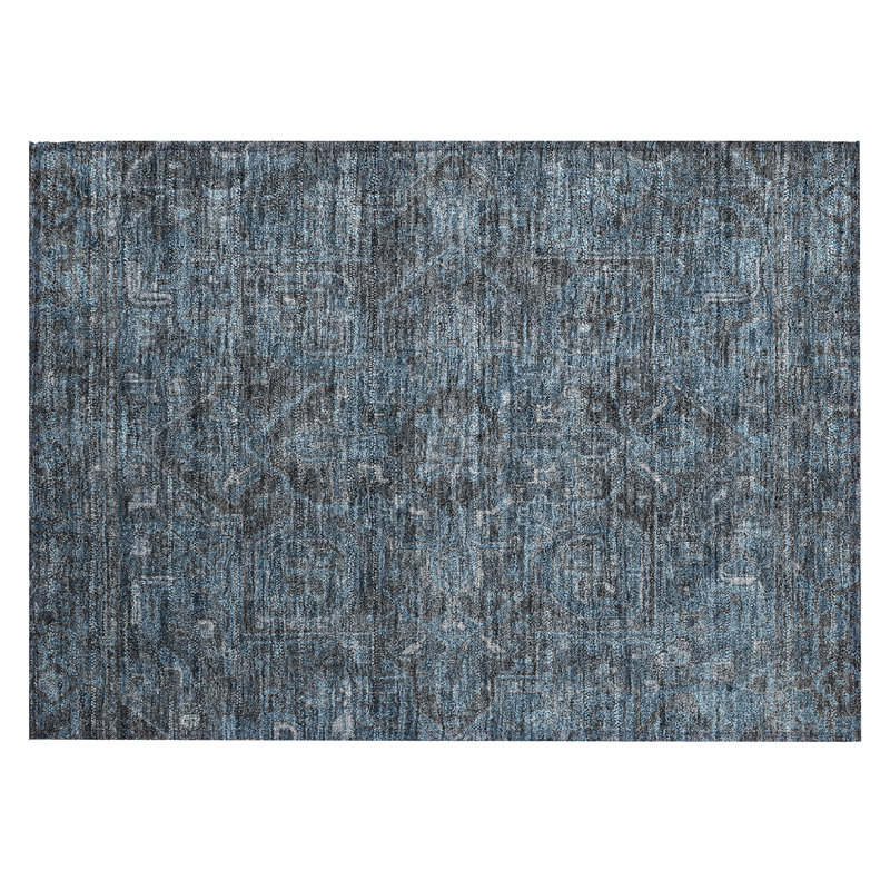Washable Oriental Indoor / Outdoor Rug, Rectangle 1'8" x 2'6"