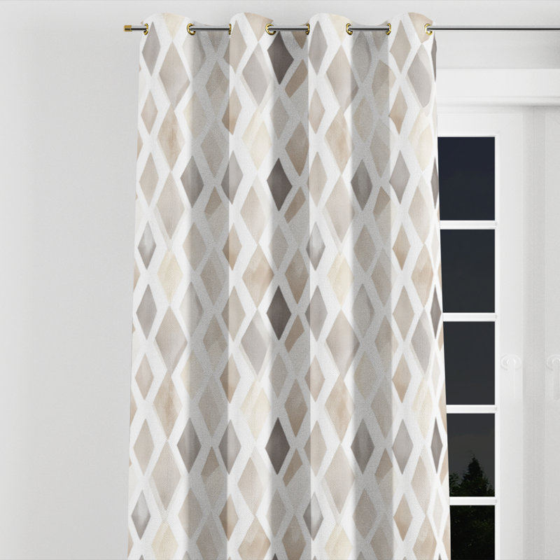 Rideau en velours Modern, Gold Grommets, L 52 po x L 108 po