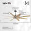 Ariella - Ventilateur de plafond à huit pales-1104360049-1104360053