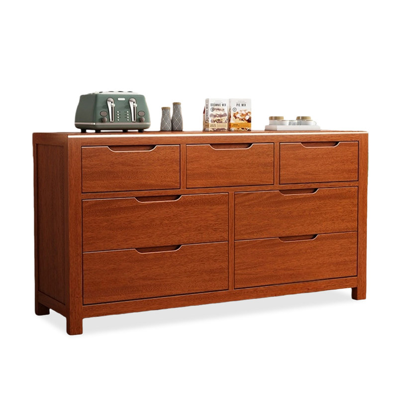 Armoire d'appoint en bois massif brun rougeâtre, H 29,53 po x l 53,15 po x P 17,72 po, Reddish Brown
