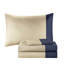 Grand édredon et drap à motif écossais bleu marine. Comprend un édredon, 2 taies décoratives, un oreiller, des draps plats et ajustés, des taies d'oreiller. . Lavable à la machine. Harmonie dans la chambre à coucher. Avec des draps. Microfibre douce brossée.-121234870