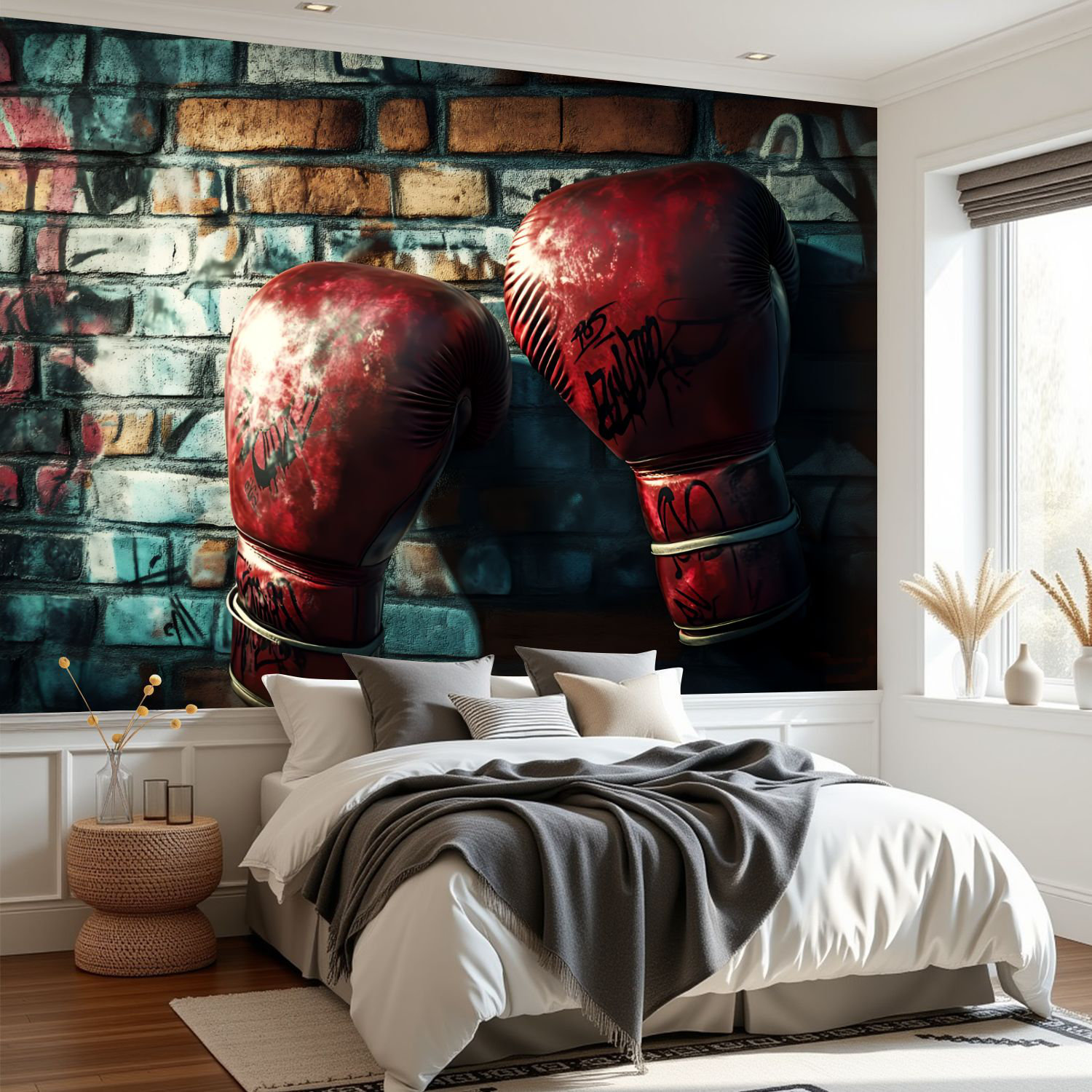 Latitude Run® Wall Mural Peel and Stick Wallpaper Graffiti Boxing ...