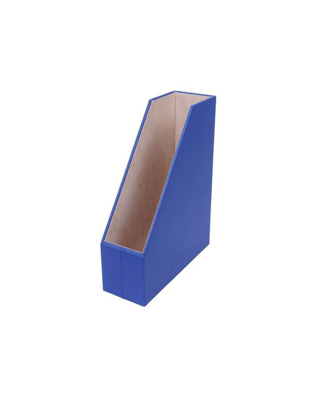 Michou Faux Leather Magazine Holder, Blue