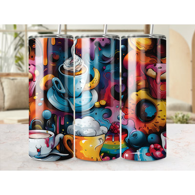 Choose Handmade Tumblers 591 mL Vacuum Insulated Stainless Steel (18/8) Travel Tumbler with Straw