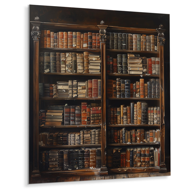 Alnisa - Décoration murale bibliothèques, H 34 po x l 44 po, Sans cadre, métal