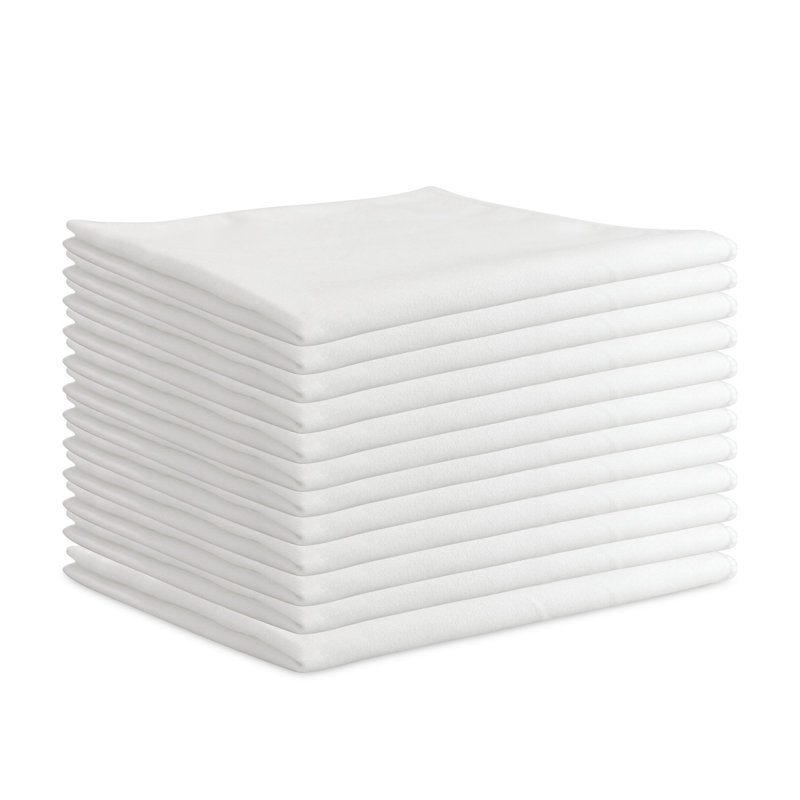 Lingettes nettoyantes pour fenêtre en microfibre Smart Choice (paquet de 12), Blanc