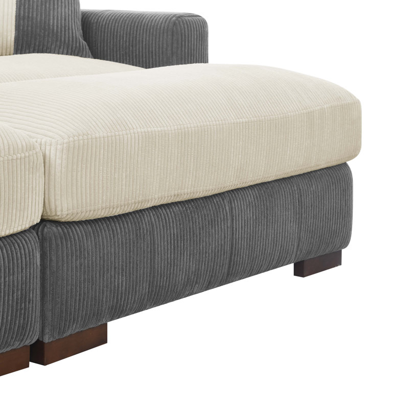 Coastal Luxe Modular Sofa, Cream/Gray