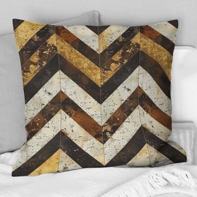Chevron Rhythm I - Glam Throw Pillow