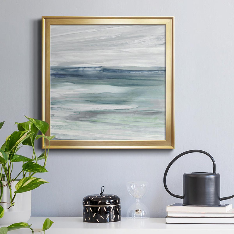 «Ocean Tide», reproduction d'art sur toile encadrée, H 26,5 po x l 26,5 po x P 1,5 po, Or