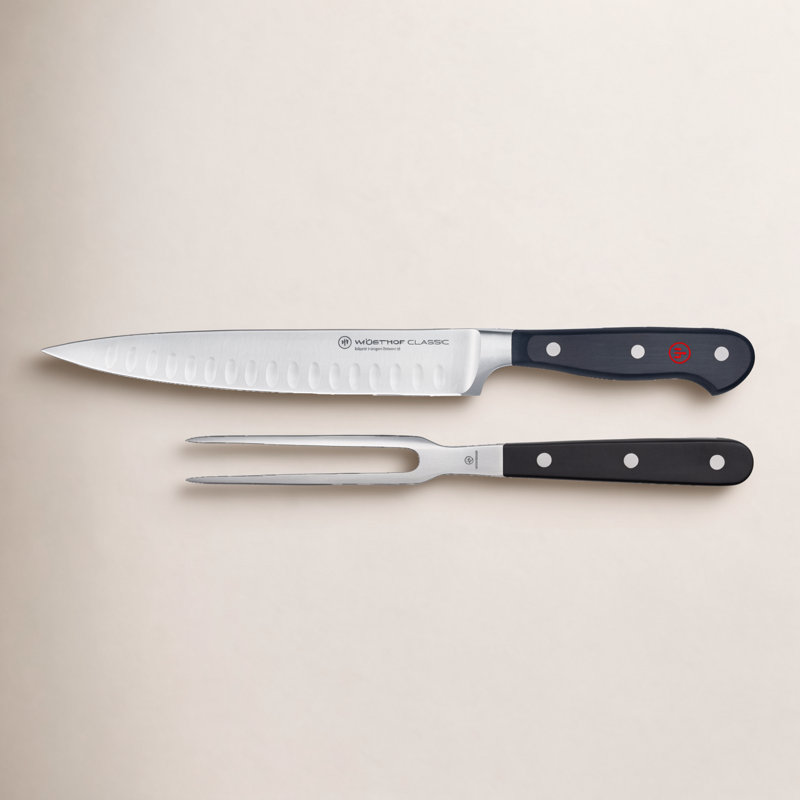 WÜSTHOF German Classic Hollow Edge Carving Set
