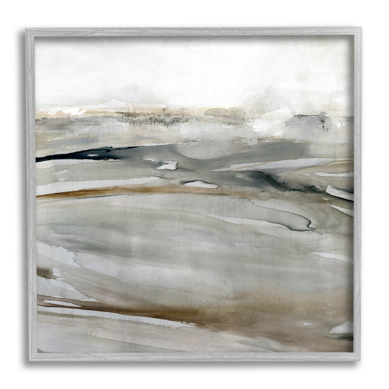 «Fluid Brown Abstract Composition», estampe numérique par Carol Robinson, H 24 po x l 24 po x P 1,5 po