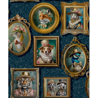 Regal Framed Beasts Non-Pasted Wallpaper