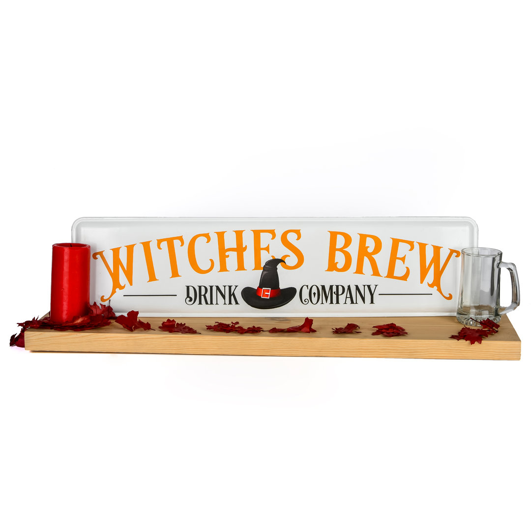 Halloween "Witches Brew" Wood Wall Sign The Holiday Aisle® 