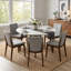 Chaise parsons rembourrée en lin Barriento-20575663