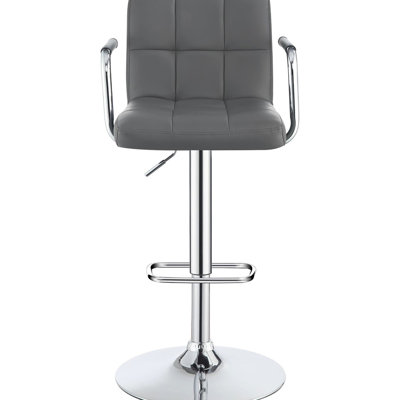 Siège contemporain - gris, revêtement de chaise réglable, base piédestal