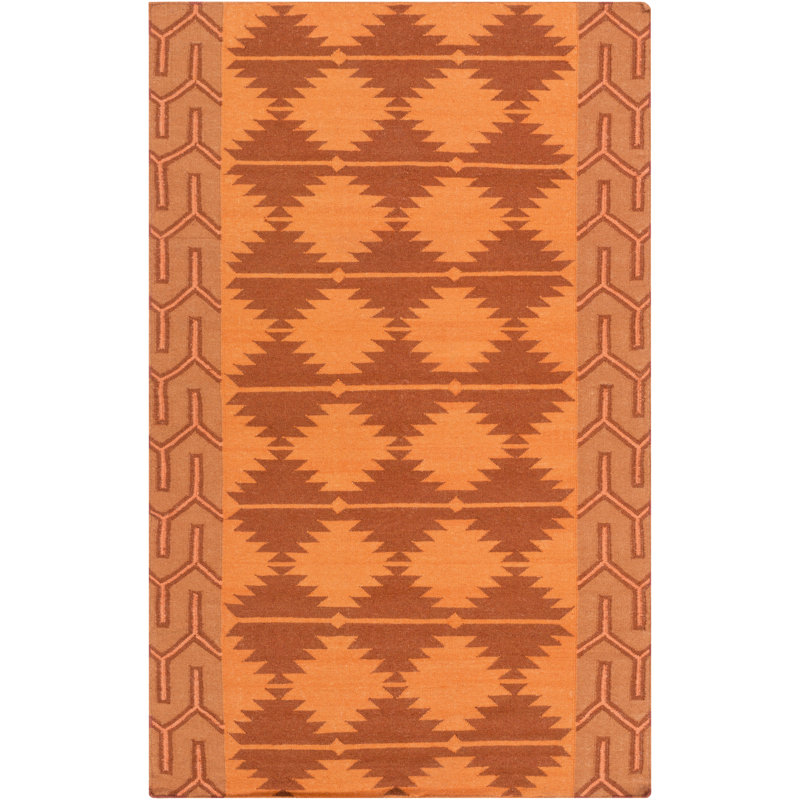 Tapis orange brûlé Lewis Southwestern, Rectangle 8 pi x 11 pi