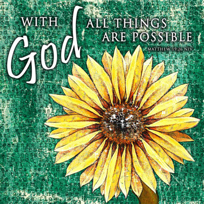 «Sunflower of God», impression sur toile tendue