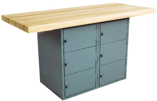 64'' W Wood Top Workbench