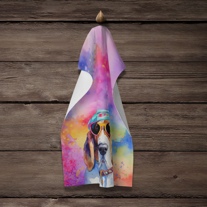 Serviette de cuisine Basset Hound Hippie Dawg