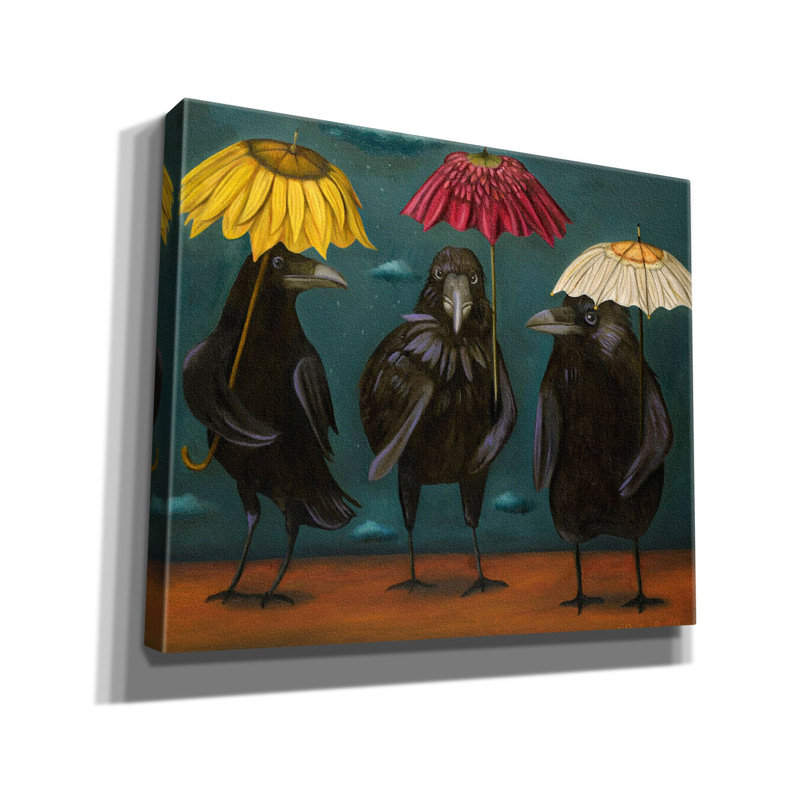 " Ravens Rain " by Leah Saulnier, 20" H x 24" W x 0.75" D