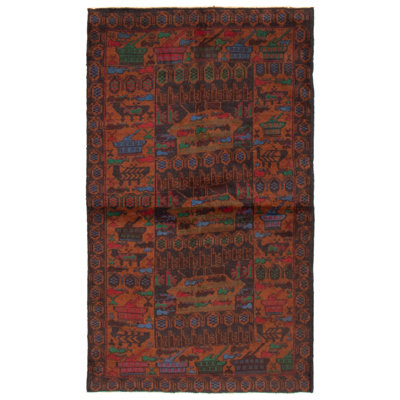 Ristau One-of-a-Kind 3'7" X 6'2" 1990s Wool Area Rug in Dark Navy