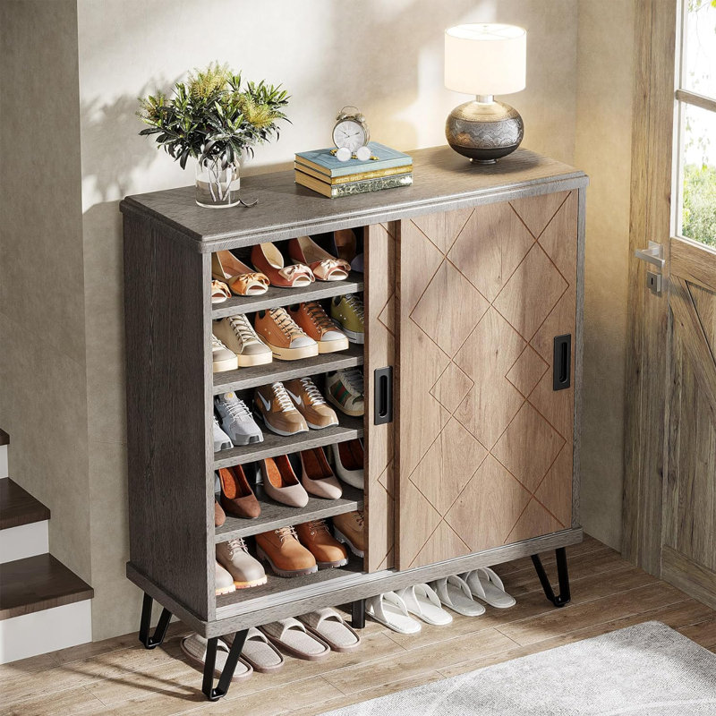 24 Pair Shoe Storage Cabinet