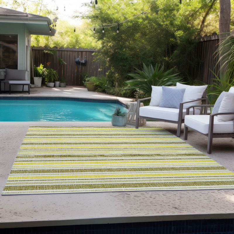 Tapis intérieur / extérieur avec envers antidérapant Lovell, Rectangle 8 pi x 10 pi