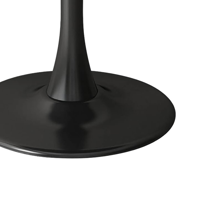 Table de salle à manger Tulip, H 29,13 po x L 31,53 po x l 31,53 po, Noir, Noir