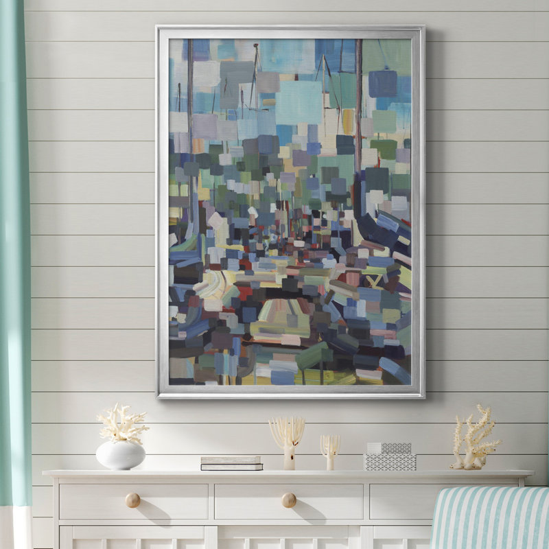 Toile encadrée de qualité supérieure - Prêt à accrocher, H 30,5 po x l 42,5 po x P 1,5 po, Toile avec cadre argenté