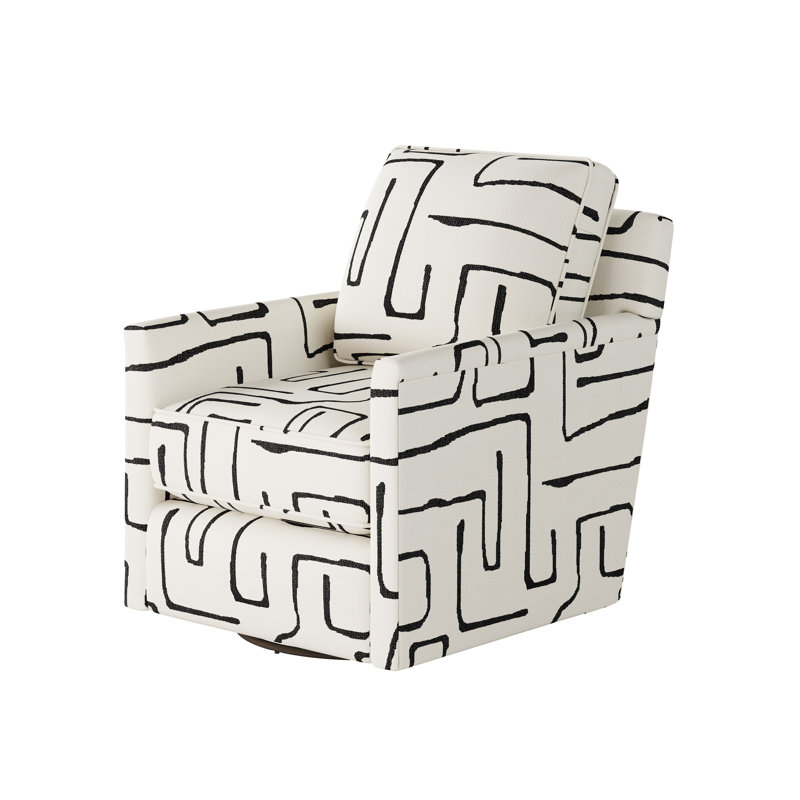Swivel Glider Armchair, Fossil Ebony