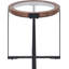 Tamberly Glass Top Frame End Table