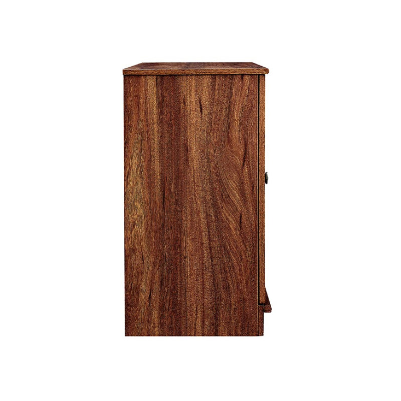 Alexander 48-In Electric Fireplace TV Stand in Weathered Brown with 18-in Electric Firebox Heater