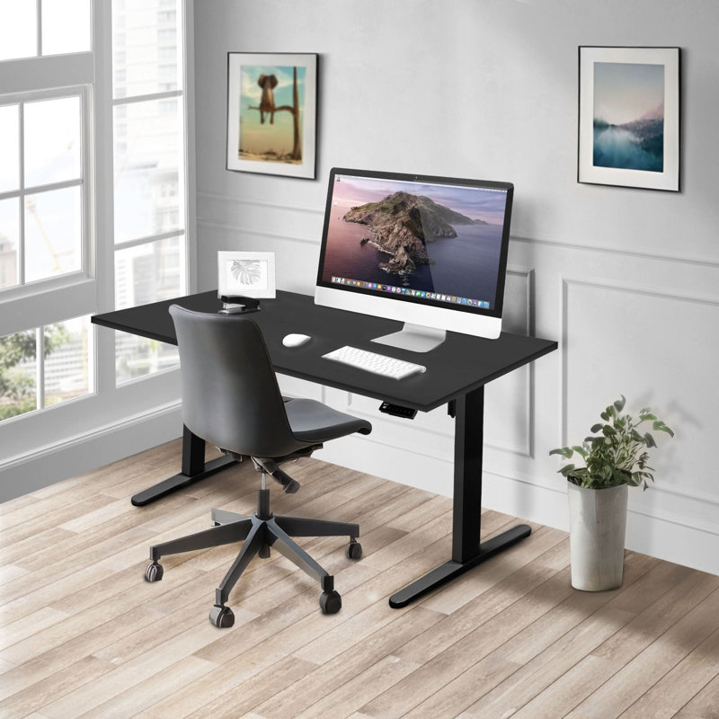 55" Tabletop For Sit-Stand Desk, Black