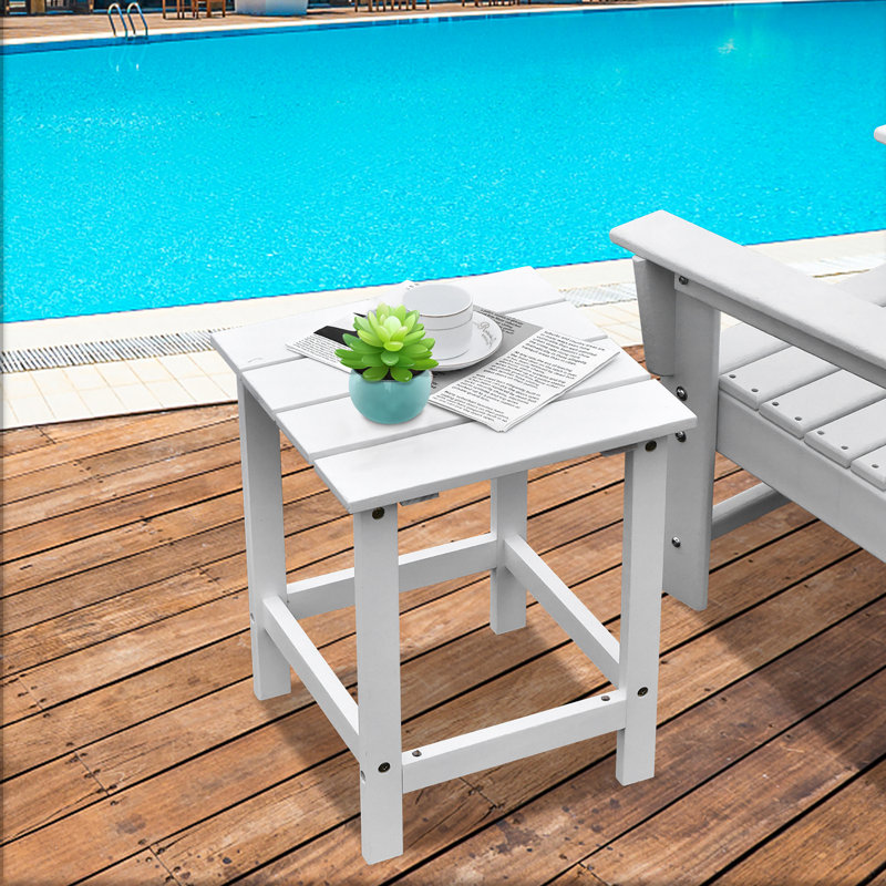 Costway Patio 15 "Side Side Table, Blanc